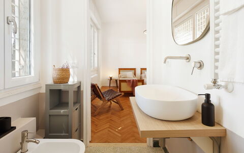 Antico Ceraso 10: Salle De Bains, Design Intérieur, Luminaire Plomberie, Mur, Sol, Lavabo, Sol, Évier, Robinet, Plomberie