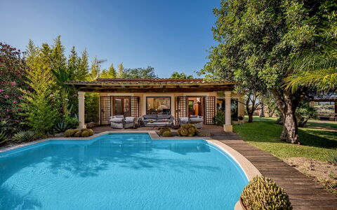 Villa Ashram 6: Piscine, Recours, Eco Hôtel, Biens, Ombre, Jardin, Arrière-Cour, Mobilier De Jardin, Ferme, Caractéristique De L'Eau