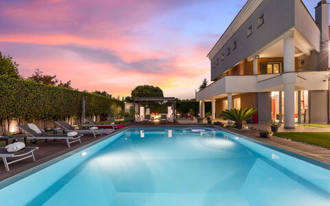 Villa Tiberio 6+2: Piscine, Recours, Biens, Eco Hôtel, Hôtel, Villa, Hacienda, Manoir, Cour, Éclairage Paysager