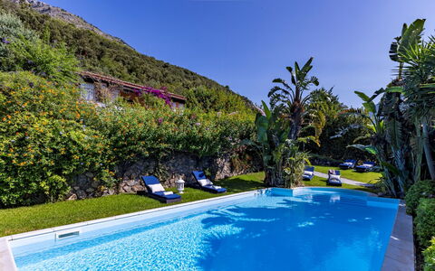 Villa Bambù 9+2: Bleu, Piscine, Recours, Loisir, Eco Hôtel, Tropiques, Vacances, Hôtel, Aménagement Paysager