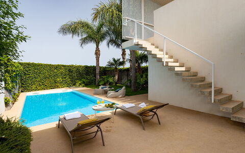 Villa Carrubo 4: Piscine, Recours, Eco Hôtel, Ombre, Mobilier De Jardin, Aménagement Paysager, Hacienda, Biens, Villa