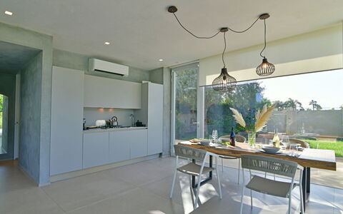 Villa Mandorlo 4: Design Intérieur, Sol, Mur, Meubles, Plafond, Sol, Luminaire, Éclairage, Table Cuisine Et Salle A Manger, Cuisine
