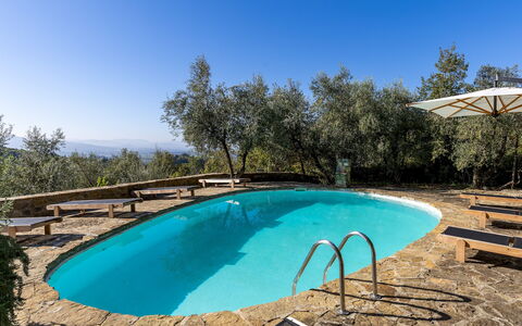 Castellare in Poggio 10: Bleu, Piscine, Mobilier De Jardin, Aménagement Paysager, Ombre, Recours, Eco Hôtel, Arrière-Cour, Villa