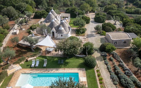 Trullo Luna 6+1: Jardin, Biens, Aménagement Paysager, Villa, Dôme, Ferme