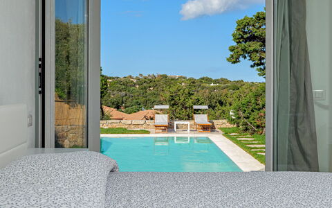 Villa la Maddalena 6+2: Piscine, Recours, Eco Hôtel, Hôtel, Villa, Chambre, Lit, Linge, Appartement Penthouse, Hôtel Boutique