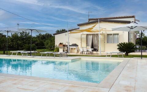 Profumo di Zagara 6+2: Piscine, Recours, Composite, Ombre, Mobilier De Jardin, Parapluie, Biens, Eco Hôtel, Hacienda, Villa