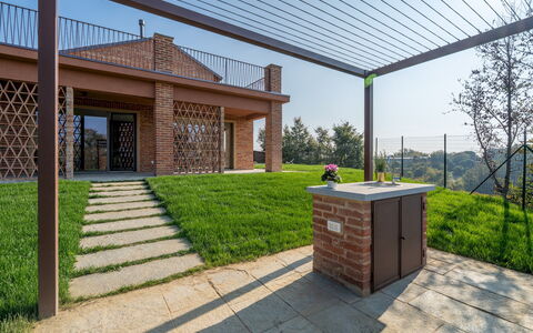 Cascina Buzio 12: Jardin, Ombre, Structure En Plein Air, Pergola, Aménagement Paysager, Conception, Cour, Pavillon, Arrière-Cour, Patio