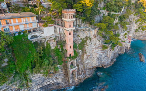 La Scogliera di Sori 5+1: La Tour, Mer, Côte, Océan, Promontoire, Promontoire, Falaise, Baie, Klippe