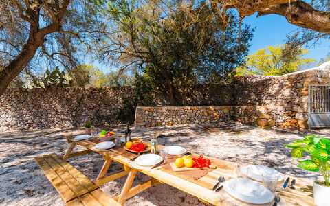 Masseria Grotta Antica 6+2: Ombre, Jardin, Mobilier De Jardin, Tableau De Plein Air, Arrière-Cour