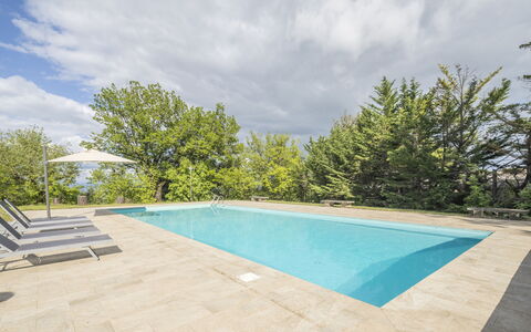 Casa Clara Pool, Casole Elsa, Monti: Bleu, Piscine, Ombre, Recours, Aménagement Paysager, Eco Hôtel, Tuile, Mobilier De Jardin, À Feuilles Persistantes
