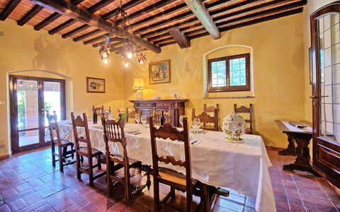 Villa Campogialli: Propriété, Bâtiment, Pièce, Design Intérieur, Plafond, Biens, Immobilier, Maison, Salle À Manger, Meubles